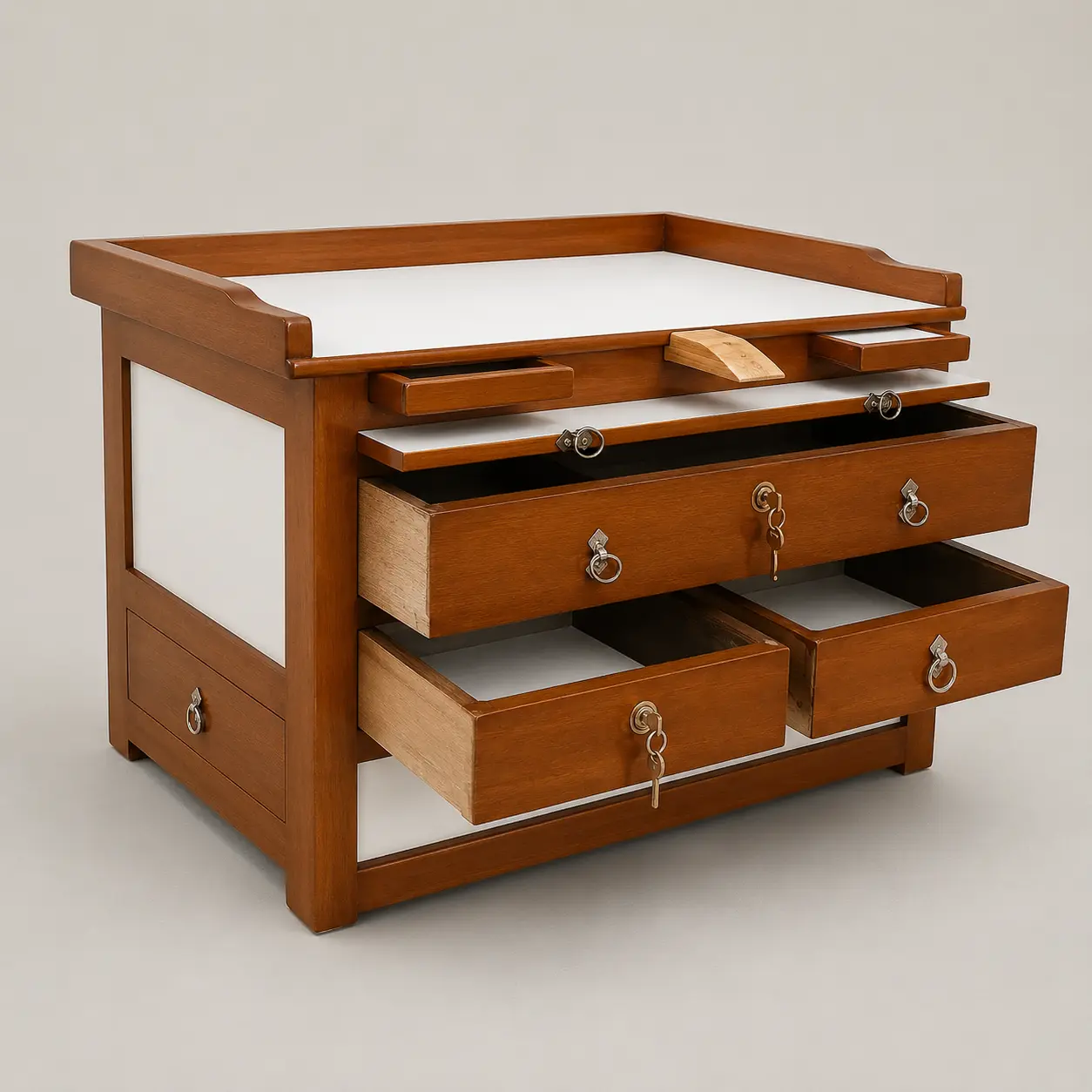 5 Drawer (3 Front + 1 Left Bottom + 1 Right Bottom) with Top Plate — image 3