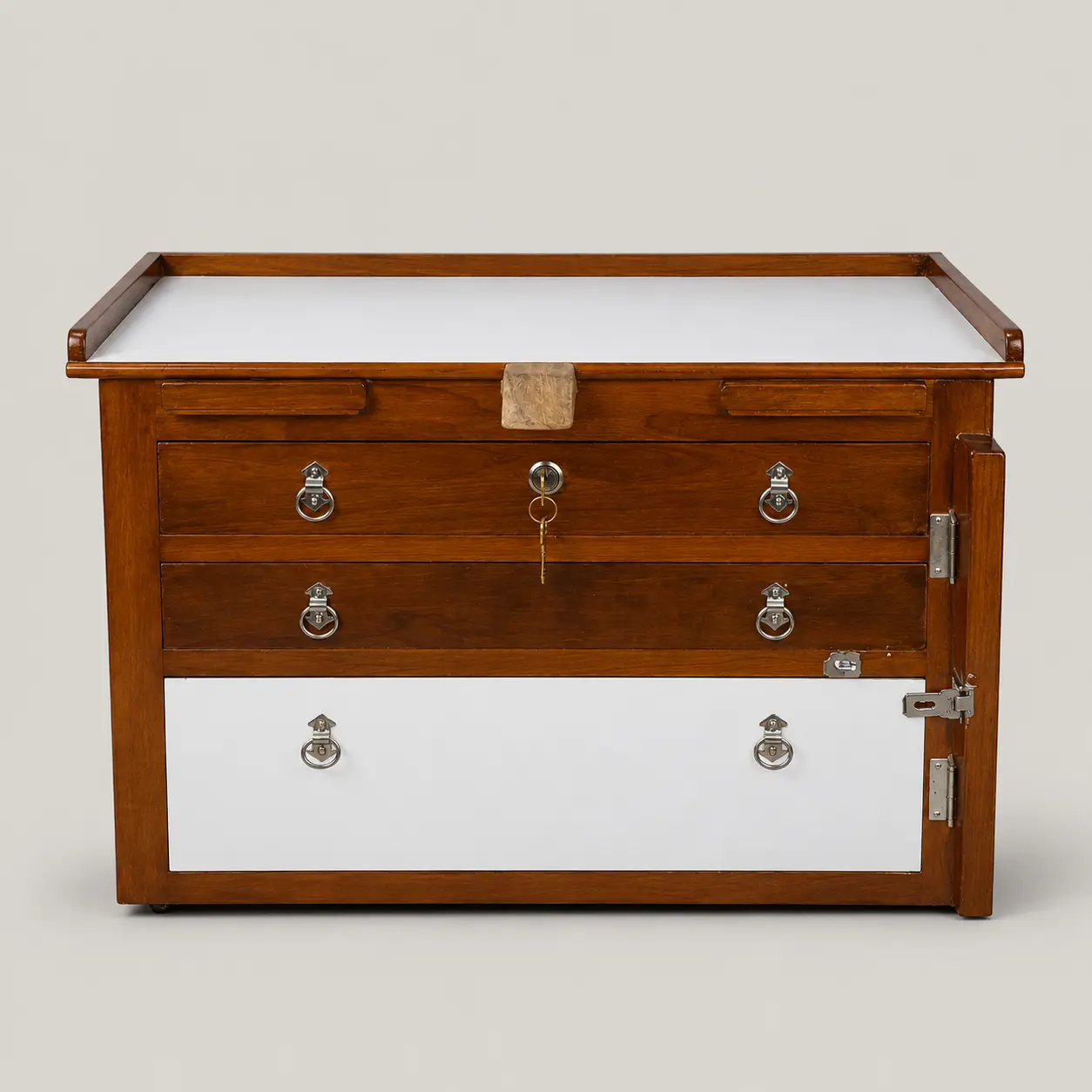 2 Drawer + 1 Storage Drawer with Right Side Lock Plate — image 2