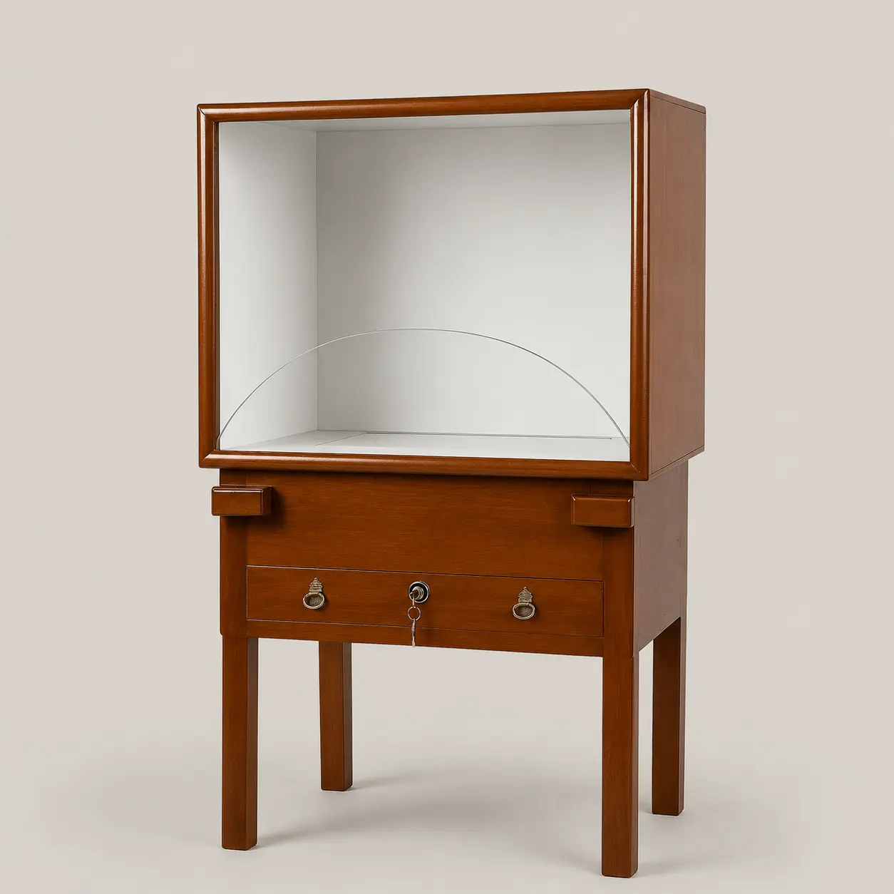 1,2 Drawer with Top Glass Display Cabinet — image 1
