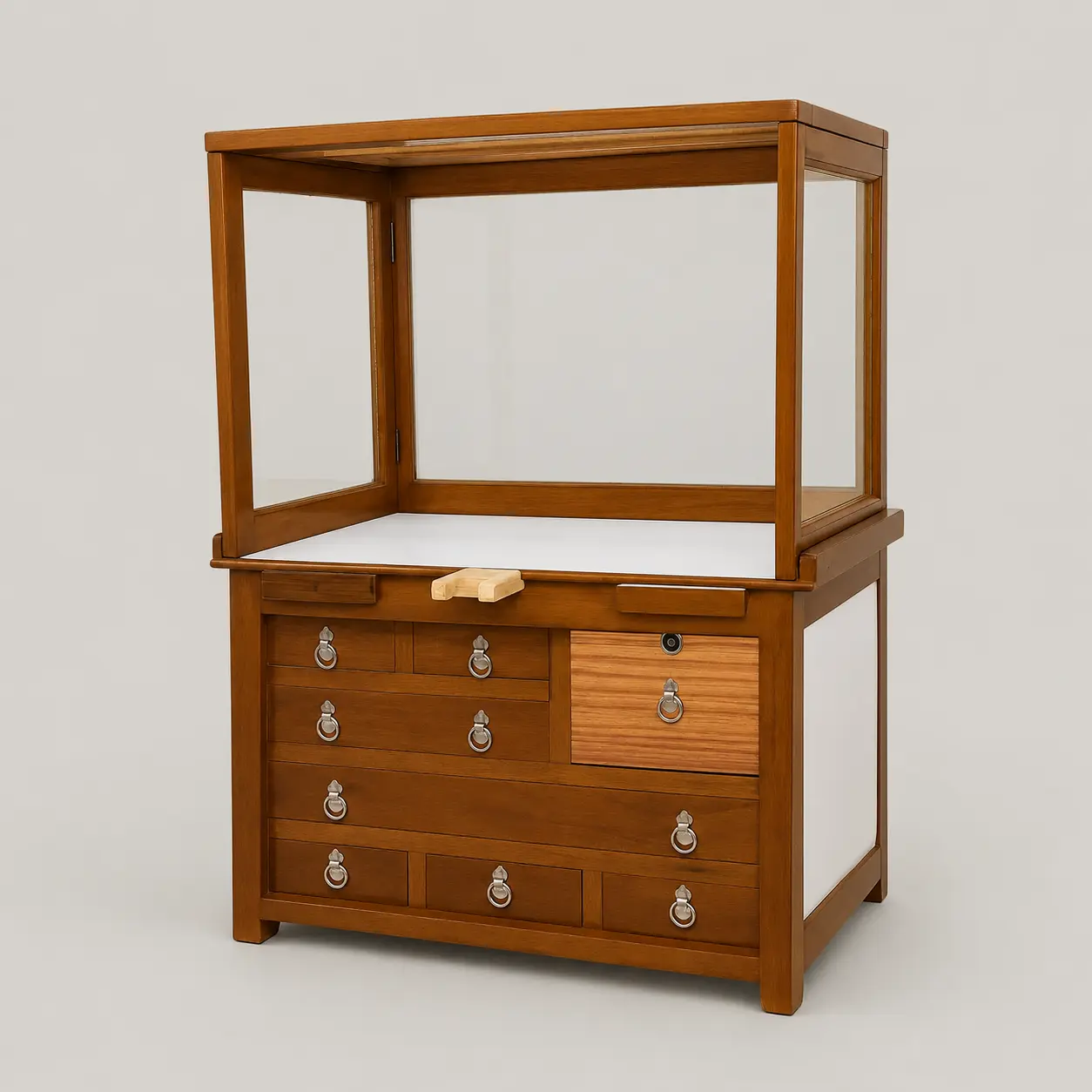 8 Drawer + Rear Cabinet with Top Glass Display Cabinet — image 3