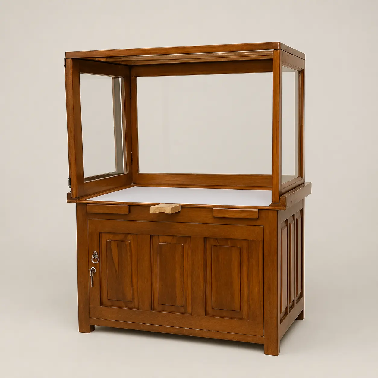 9 Drawer + 1 Cabinet with Top Glass Display Cabinet — image 1