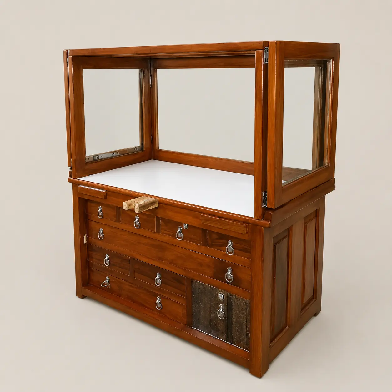 9 Drawer + 1 Cabinet with Top Glass Display Cabinet — image 2