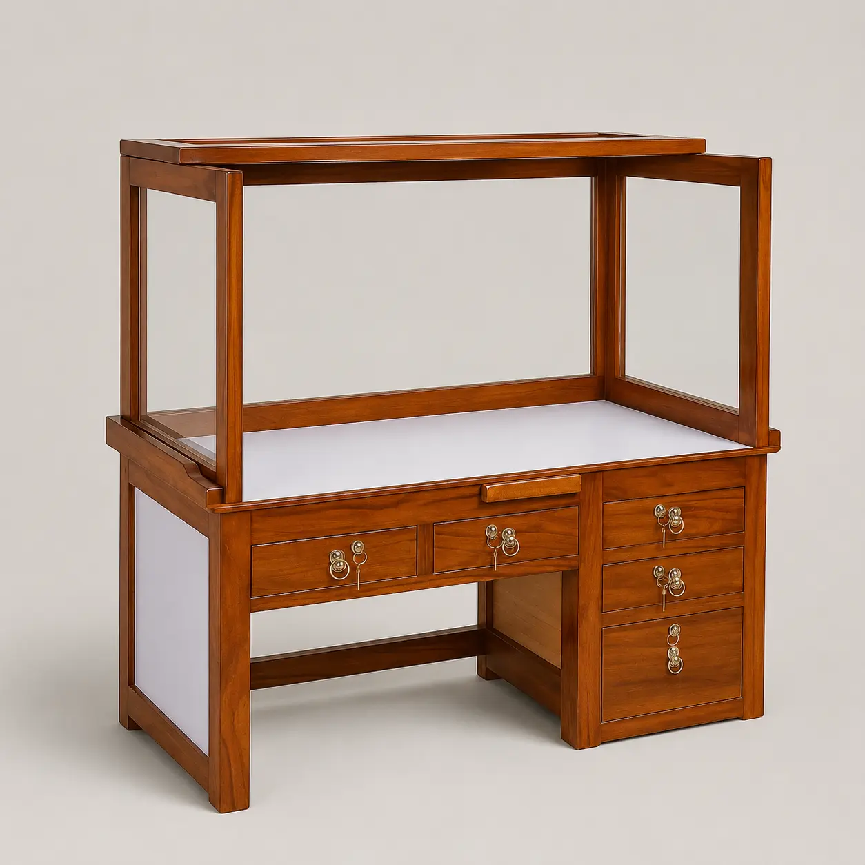 5 Drawer + Top Glass Display Cabinet — image 2