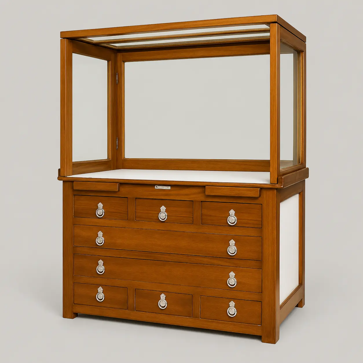 8 Drawer + Rear Cabinet with Top Glass Display Cabinet — image 2